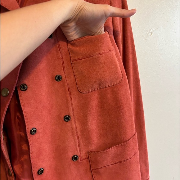Y2K Vintage Whimsy Romantic Fairy Women's Suede Rust Leather Jacket Small Medium - Picture 14 of 15